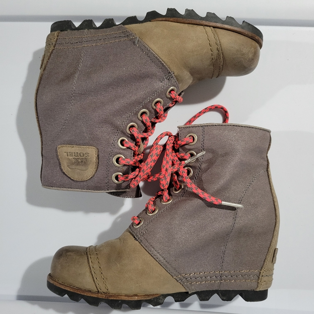 Sorel Original Wedge Boot In Canvas & Spark Vtg 2… - image 2